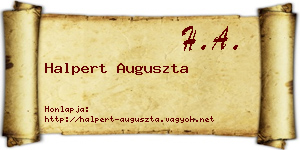 Halpert Auguszta névjegykártya